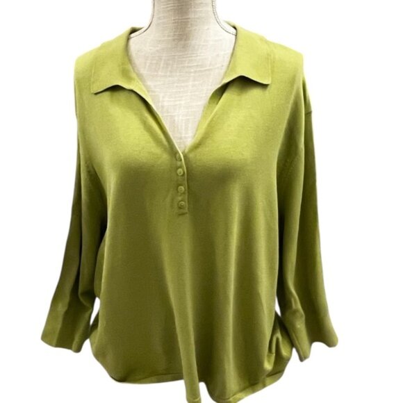 Talbots Light Green Women's Blouse Plus Size 3X - Picture 1 of 8
